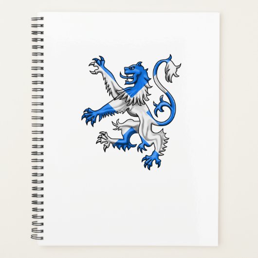 Scottish Lion In St. Andrew's Colors Planer (Vorderseite)