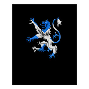 Scottish Lion In St. Andrews Farben Poster