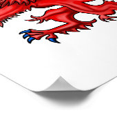 Scottish Lion Rampant Poster (Ecke)