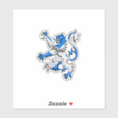 Scottish Lion Rampant Saint Andrew Cross Colors Aufkleber (Blatt)