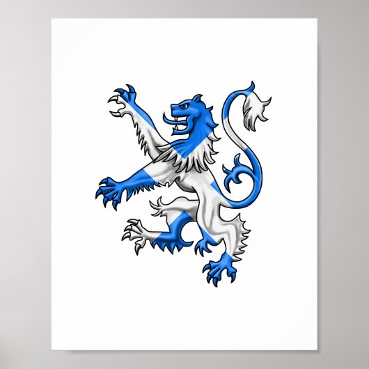 Scottish Lion Rampant Saint Andrew Cross Colors Poster (Vorne)