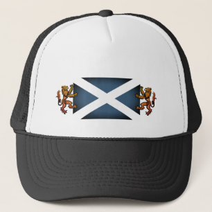 Scottish Lion & Scottish flagge, Schottland / Mode Truckerkappe