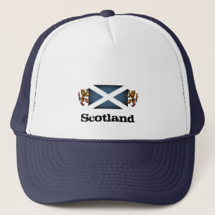 Scottish Lion & Scottish flagge, Schottland / Mode Truckerkappe