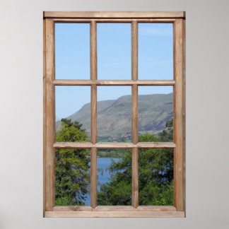 Scottish Loch View aus einem Fenster Poster