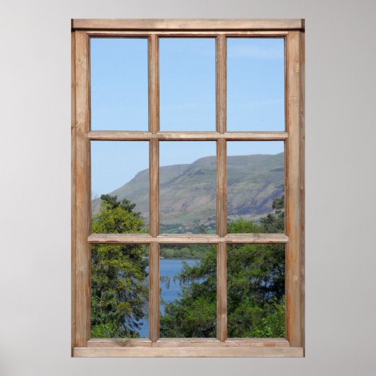 Scottish Loch View aus einem Fenster Poster (Vorne)