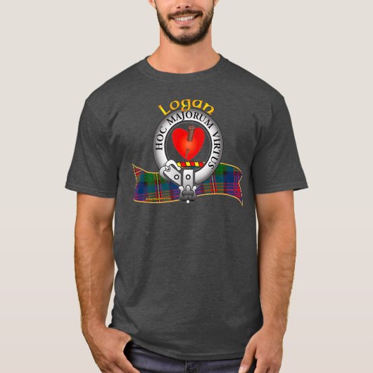 Scottish Logan Clan Tartan Crest A passion nail T-Shirt (Vorderseite)