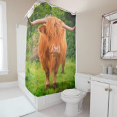 Scottish Long Horned Cow Duschvorhang (Beispiel)