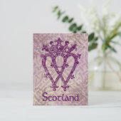 Scottish Luckenbooth Lila Celtic Knot Postkarte (Stehend Vorderseite)
