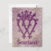 Scottish Luckenbooth Lila Celtic Knot Postkarte (Vorne/Hinten)