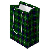 Scottish MacDonald Tartan Mittlere Geschenktüte (Vorderseite Schrägansicht)