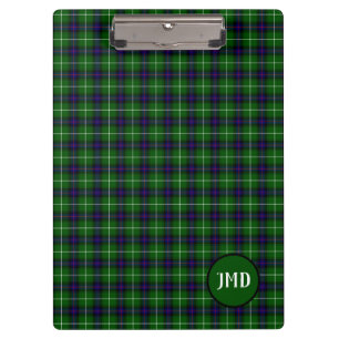 Scottish MacDonald Tartan Monogram Klemmbrett