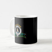 Scottish Mackay Clan Tartan Wappen A Dagger Held E Kaffeetasse (Vorderseite Links)