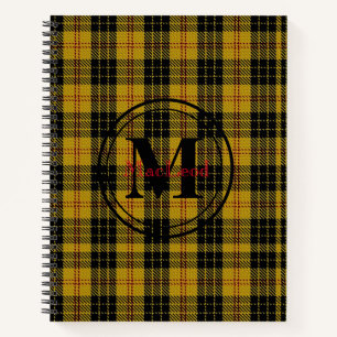 Scottish MacLeod Clan Tartan Monogram/Name Notizblock