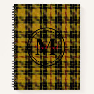 Scottish MacLeod Clan Tartan Monogram/Name Notizblock