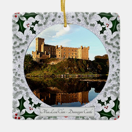 Scottish MacLeod Clans Dunvegan Castle Xmas Keramikornament (Vorderseite)