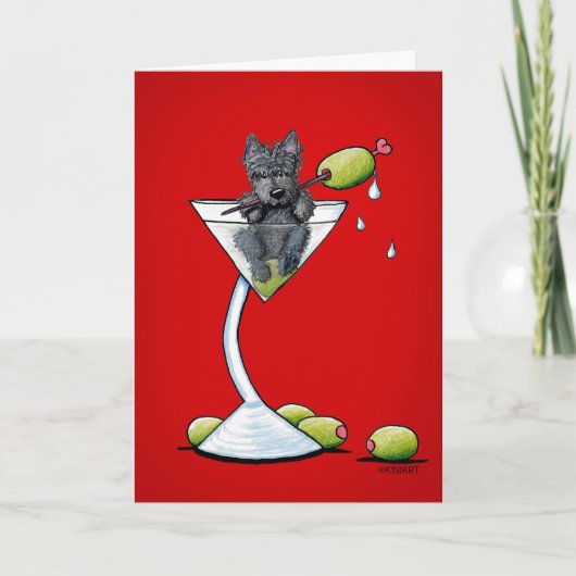 Scottish Martini Card Feiertagskarte (Vorderseite)