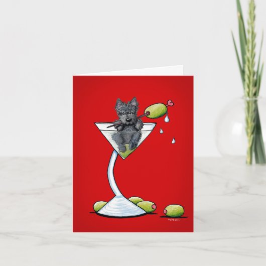 Scottish Martini Card Feiertagskarte (Vorderseite)