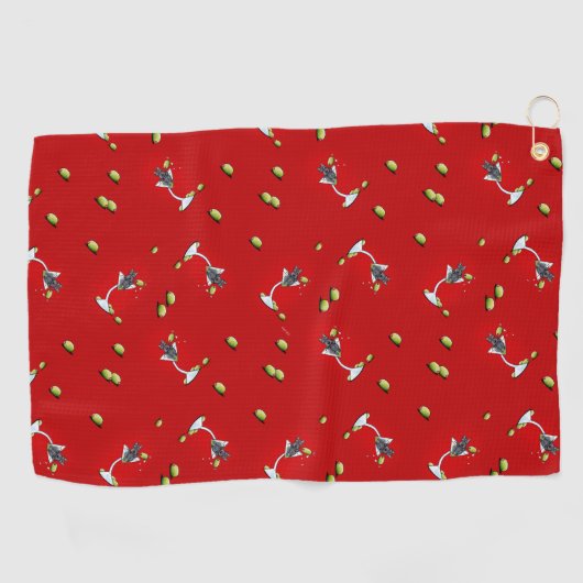 Scottish Martini Golfhandtuch (Horizontal)