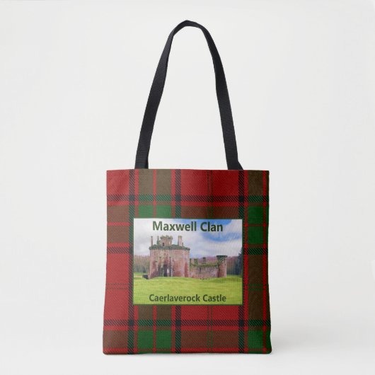 Scottish Maxwell Caerlaverock Castle Clan Tartan Tasche (Vorderseite)