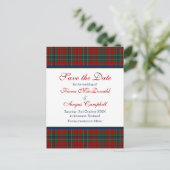 Scottish McLean MacLean Tartan Wedding Rette ein D Ankündigungspostkarte (Stehend Vorderseite)
