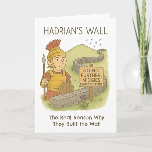 Scottish Midge Spaß Hadrians Wall Karte (Vorderseite)