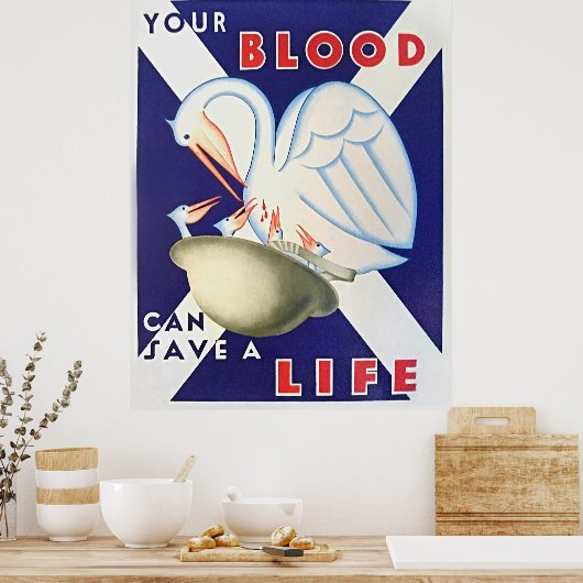 Scottish National Blood Transfusion Association Poster (Küche)