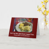 Scottish New Year Four-Course Meal Card Karte (Gelbe Blume)