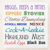 Scottish Nosh - Food from Scotland - Glass Unterse Glasuntersetzer (Vorderseite)