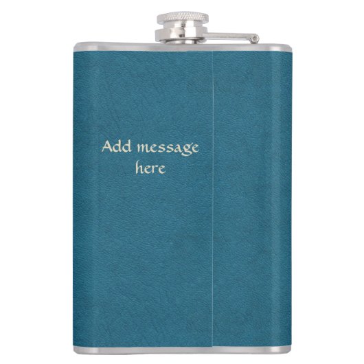 Scottish Personalisiert Gold Thistle Blue Flachmann (Rückseite)