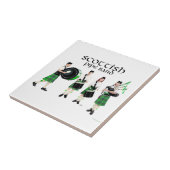 Scottish Pipe Band - Green Kilts Fliese (Seite)