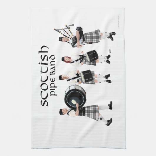 Scottish Pipe Band Küchentuch (Vertikal)