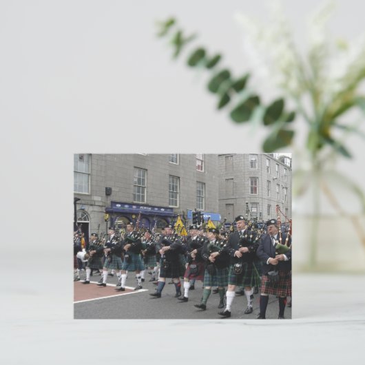 Scottish Pipeband Postkarte (Stehend Vorderseite)