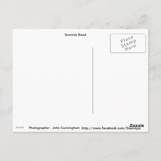 Scottish Pipeband Postkarte (Rückseite)