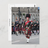 Scottish Pipeband Postkarte (Vorne/Hinten)