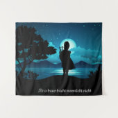 Scottish Piper in Bright Moon Wandteppich (Vorderseite (Horizontal))