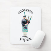 Scottish Piper - Türkis Mousepad (Mit Mouse)