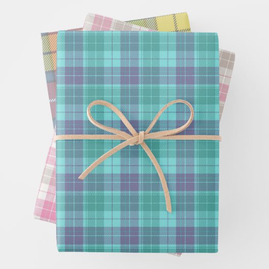 Scottish Plaid Patterns Wrapping Craft Paper Geschenkpapier Set (Beispiel)