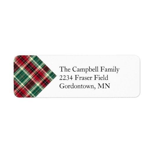 Scottish Plaid Return Address Label (Vorne)