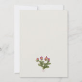 Scottish Primrose Botanical Pattern Invitation Einladung (Rückseite)