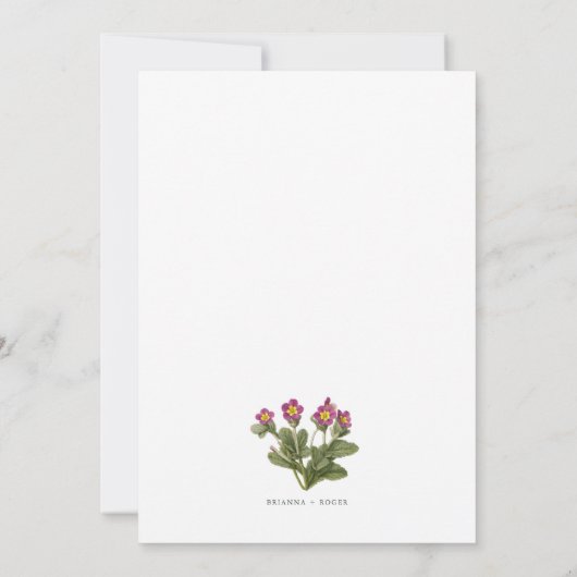 Scottish Primrose Invitation Einladung (Rückseite)