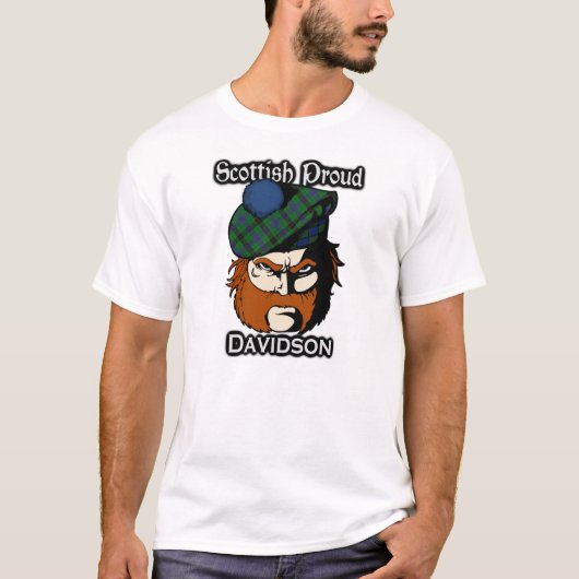 Scottish Proud Clan Davidson Tartan T-Shirt (Vorderseite)