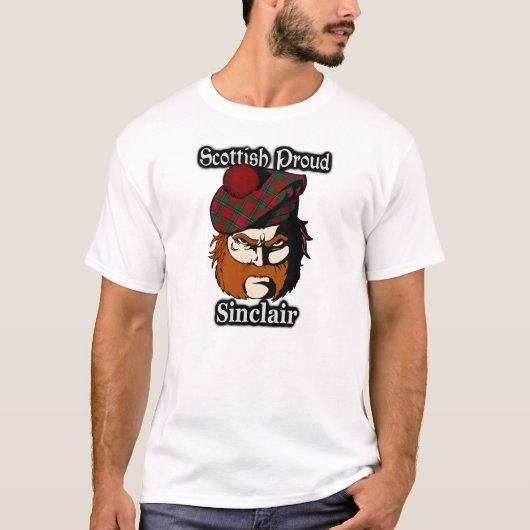 Scottish Proud Clan Sinclair Tartan T-Shirt (Vorderseite)