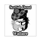 Scottish Proud Clan Wallace Art Gummistempel (Prägung)