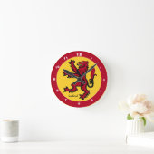 Scottish Rampant Flag & Vintag Scotland /patriots Runde Wanduhr (Zuhause)