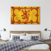 Scottish Rampant Lion Leinwand (Insitu (Schlafzimmer))