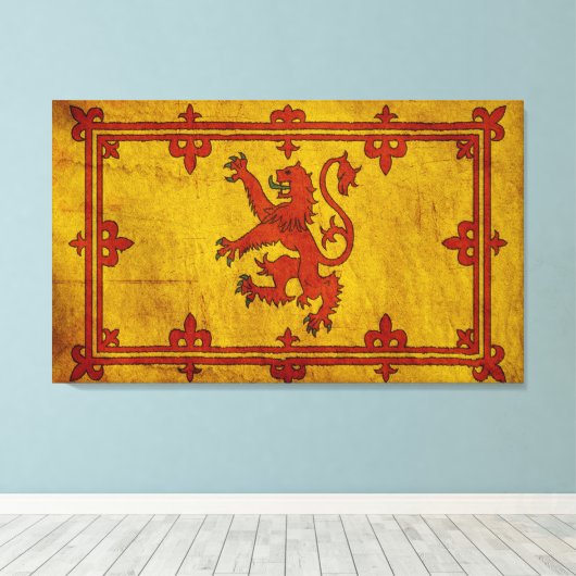 Scottish Rampant Lion Leinwand (Insitu (Holzboden))