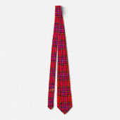 Scottish Red Lila Orange Tartan Kariert Pattern Krawatte (Rückseite)