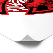 Scottish Red Lion Cross Poster (Ecke)