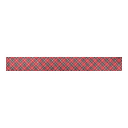 Scottish Red Tartan Kariert Celtic Pattern Ripsband (Vorderseite)