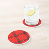 Scottish Red Tartan Untersetzer (Seite)